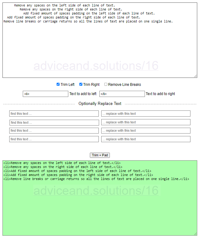 Add Leading Or Trailing Text To Each Line