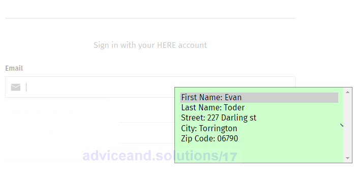 Form Fill App Menu Appears When Clicking Textbox