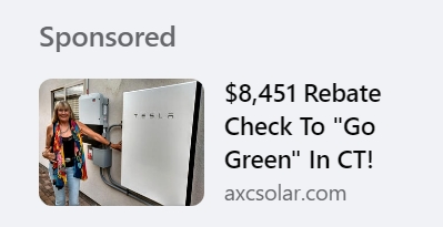 Facebook Get Paid To Go Solar Ad