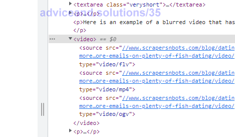 Video Html Code Highlighted