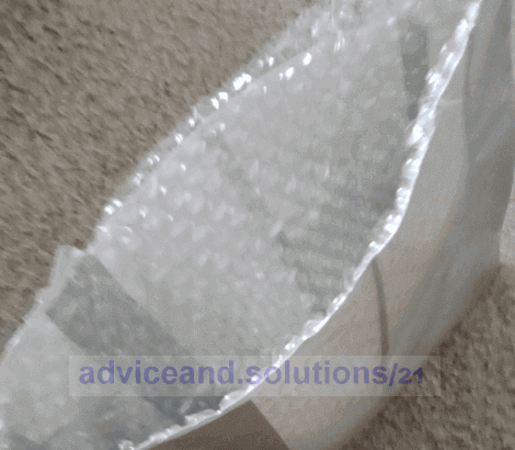 Bubble Wrap Mailer Finished Top View